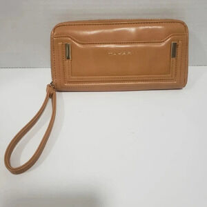Tahari Womans  Tan Wristlett Wallet.